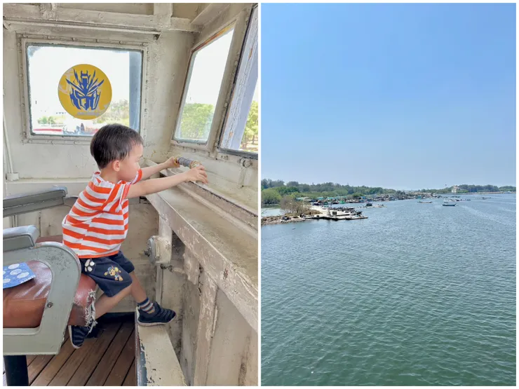 弟弟眼神銳利的樣子，一副發現敵軍的感覺