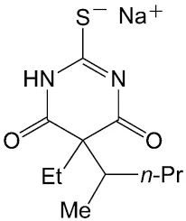 硫噴妥鈉化學式(維基百科)