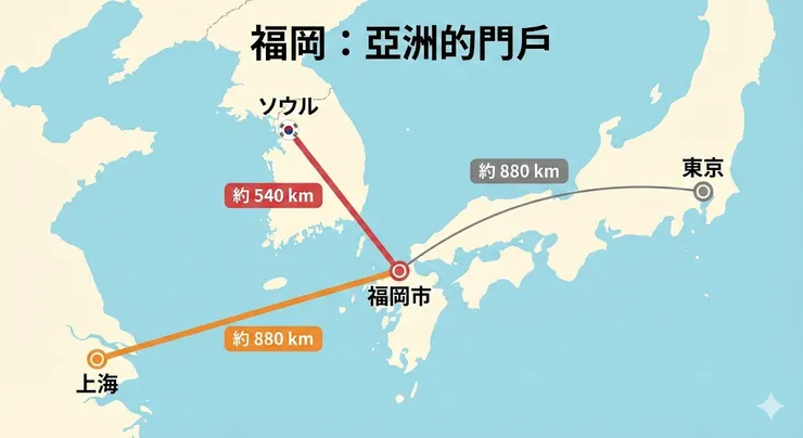 福岡市擁有得天獨厚的地理優勢