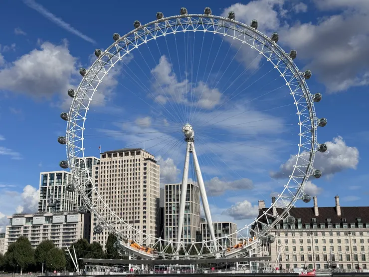 秋日晴空下的倫敦眼