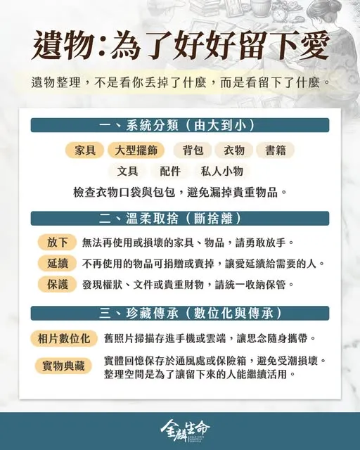 遺物:為了好好留下愛-禮儀公司推薦金麟