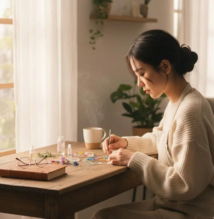 找一項有興趣的手作,享受過程讓心靜下來。