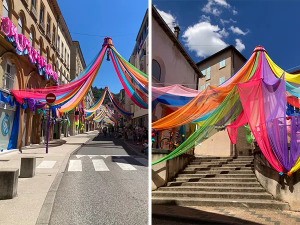 綿延整條街的七彩圓頂