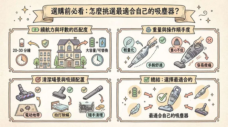 選購前必看：怎麼挑選最適合自己的吸塵器？