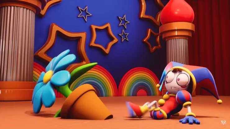 數位驚奇馬戲團卡牆畫面（圖 / Netflix）