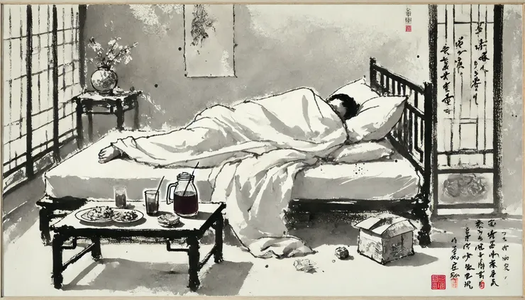 躺平的廢物。（圖：ChatGPT。）