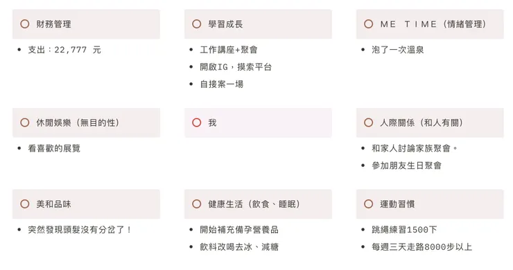 十月的人生九宮格