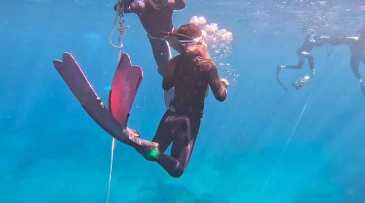 上來時一直在吐泡泡😂證明我還有氣