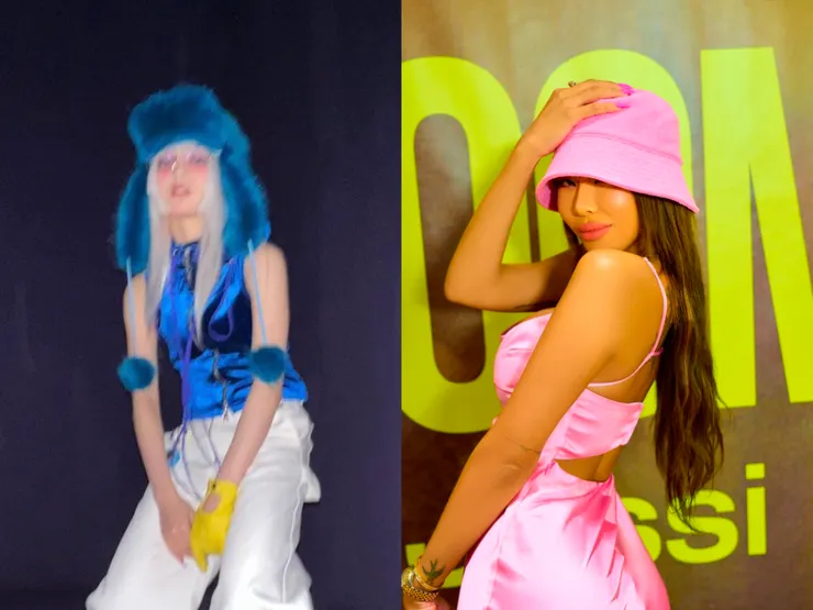 ▲ Z 世代偶像 XG 喜歡發布抖動照片與粉絲分享(左);千禧世代偶像 Jessi 的《Zoom》以「Lights, Camera, Action」為歌詞,表現拍攝習慣(右)(圖片來源:擷取自網路)