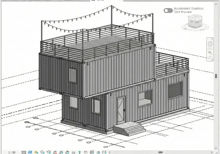 Architectural model uploaded for AI architecture rendering