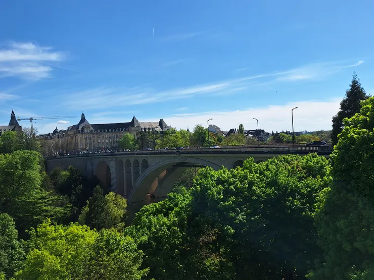 阿道夫橋(Pont Adolphe)又稱「新橋」，是位於盧森堡南部盧森堡市的一座拱橋建於1930年，全長153公尺，其橋拱最大跨度達85公尺，橋上的拱門左右對稱、弧線優美、造型典雅、外觀壯麗，為當時全世界最大跨度的石磚拱橋，目前也是盧森堡市主要的橋樑之一。