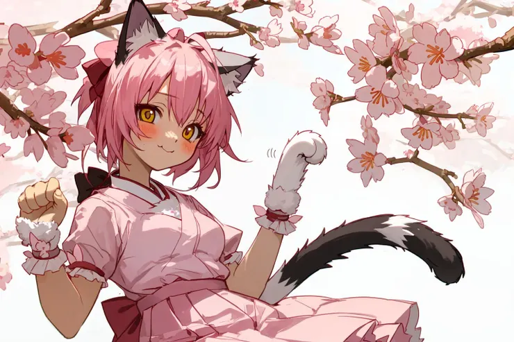 " 題目 : 櫻花貓少女。你喜歡就送給你。"