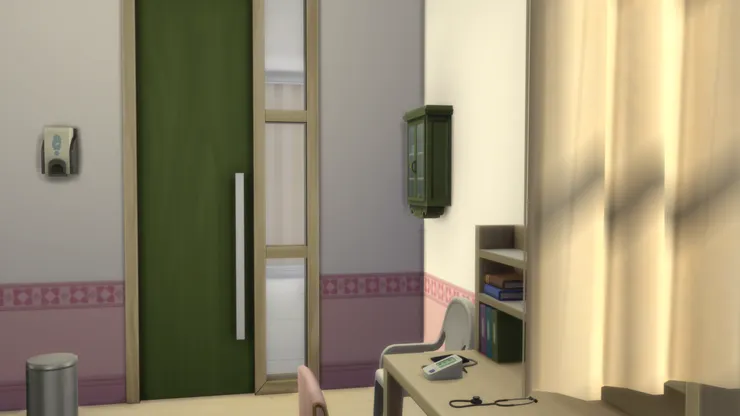 醫療人員就是坐在這裏詢問學生的病況。