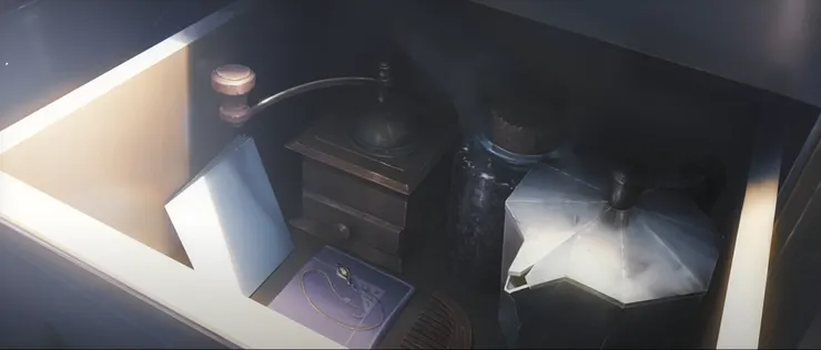 莫妮卡收藏珍貴事物的抽屜