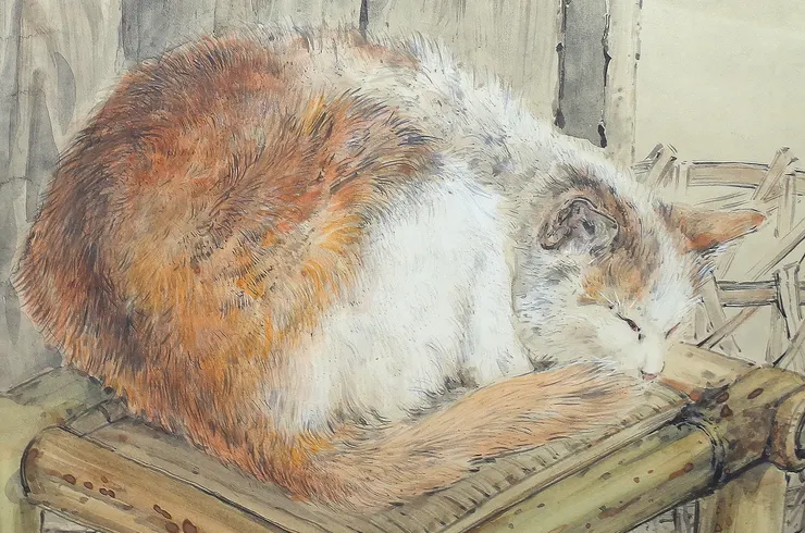 〈陽春日暖／冬日暖陽〉局部－貓