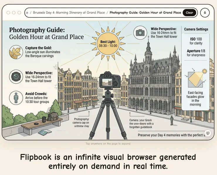02 如何使用 Flipbook 進行旅遊規劃｜② &nbsp;圖片裡的每個區塊都能點擊｜拍攝時間