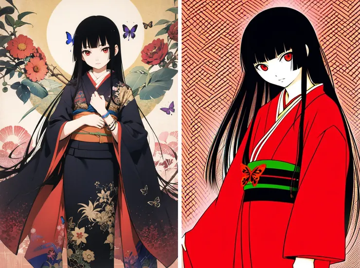 雖然人物一樣，但我生成的圖花紋細節都被省略啦 ! 偷工減料 !