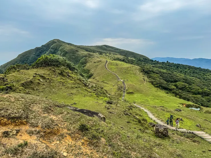 看到二組家庭帶著小孩爬山，好懷念和蛋花一起走過的山徑。