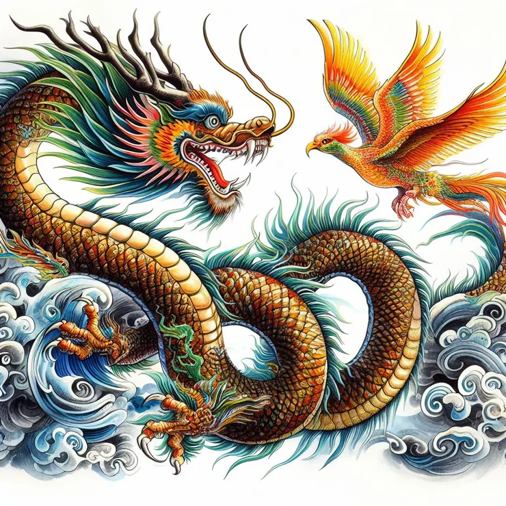 AI生圖-龍鳳呈祥