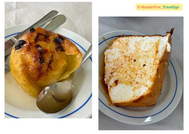 燉蘋果 & 蛋白布丁