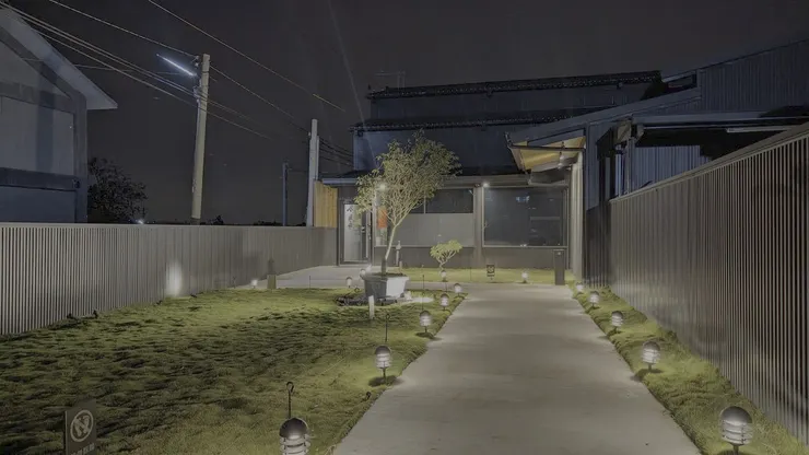 燈光配合建築更有日式風味