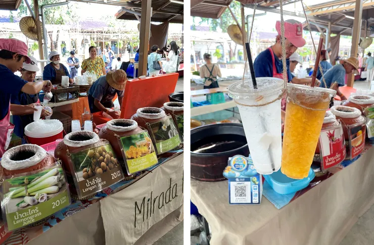 Jing Jai Market 農夫市集+用餐區。