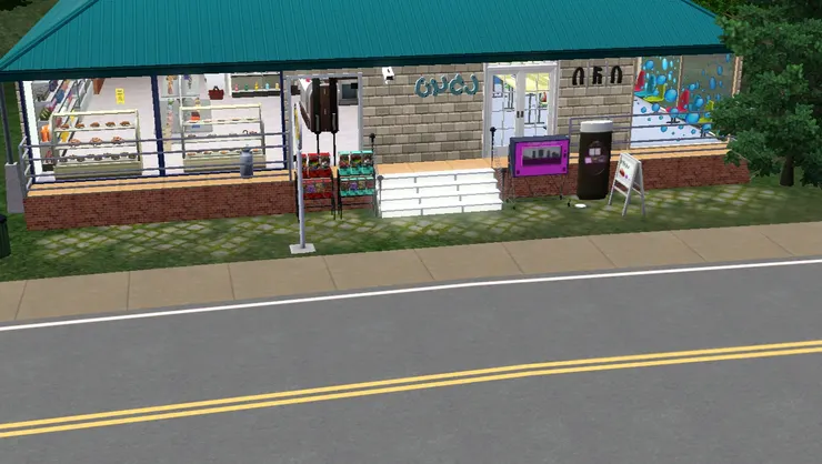 店門口就在行人路和馬路旁,進去相當方便。