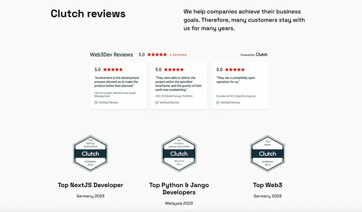 AVS Consulting 是 Clutch 上保有五星評價的區塊鏈開發公司
