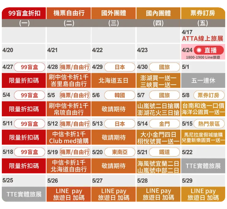 雄獅TTE線上旅展 (4/24-5/31)