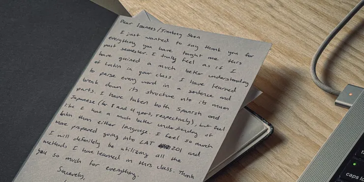 學年末，道別前，收到我最好的學生的感謝卡片。別人眼中的你，可能比你自己想的優秀。