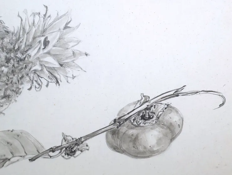 〈佳果野趣〉局部－柿子