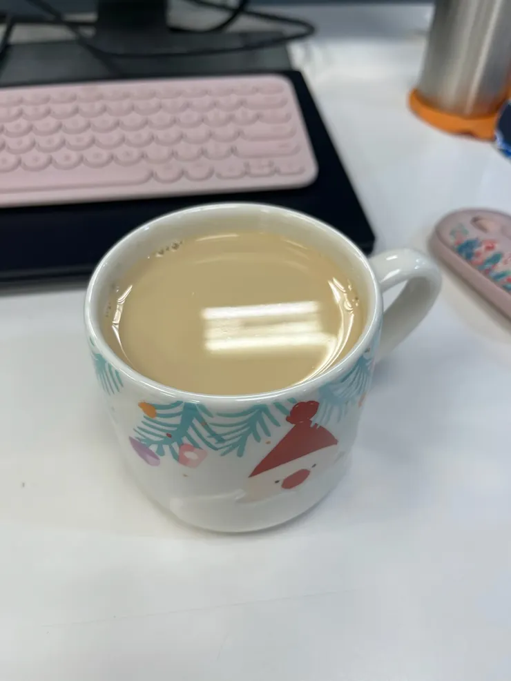 加了牛奶糖色還是很明顯。