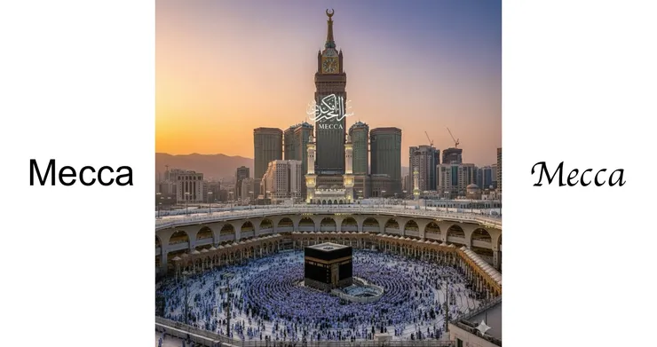 【附圖：著名的 al-Kabah 位在 Mecca 之 Al-Masjid al-haram 的合院廣場中，具有 Muslim、Islam 或 Islamism 的宗教意義 / 採編圖片生成自 Google Gemini】
