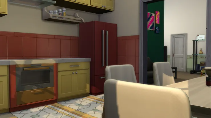 這裏是廚房跟飯廳在同一個地方。