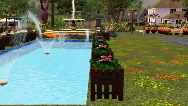 花草樹木、水景和雕像的景致都盡收眼底，頓覺心情舒暢！