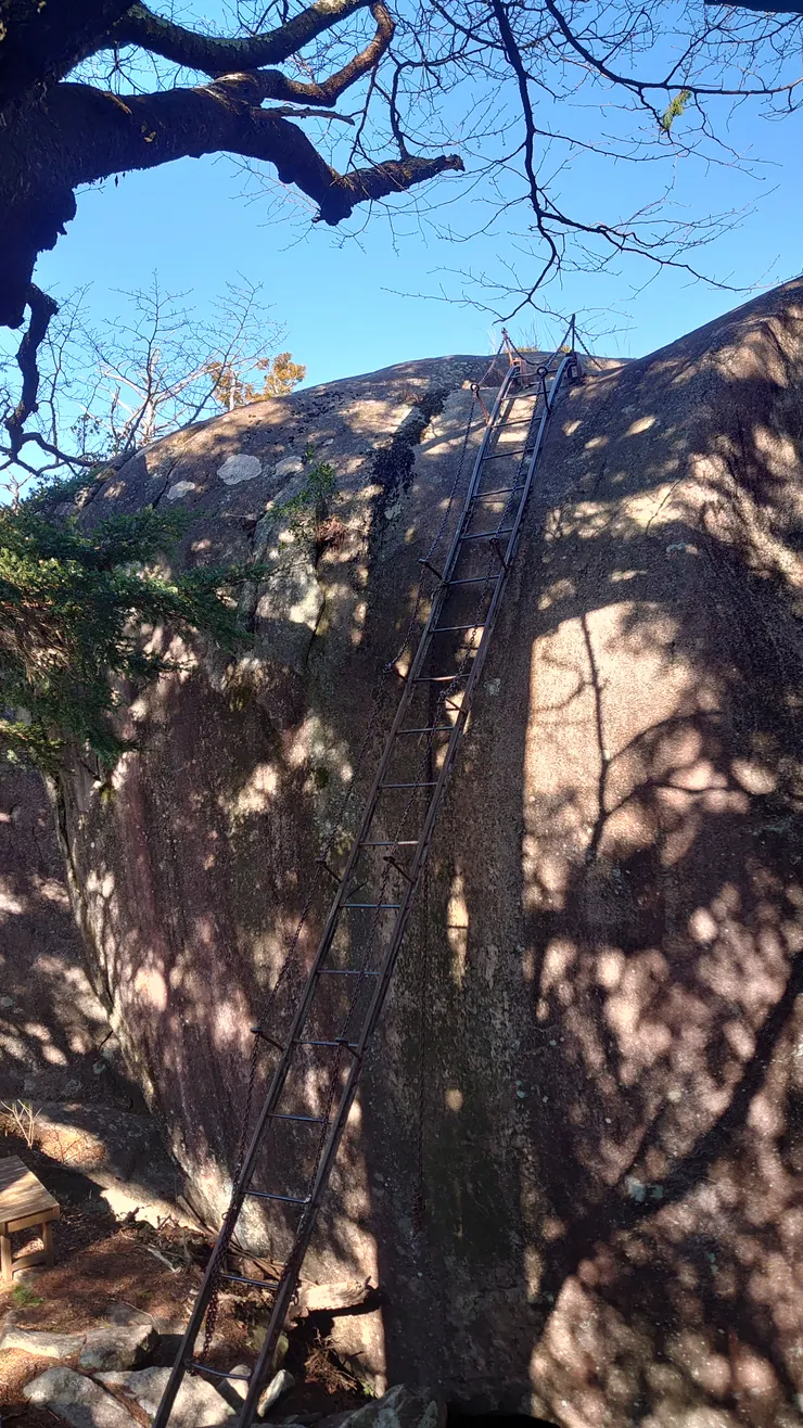 右邊爬上去是天狗倉山山頂標示