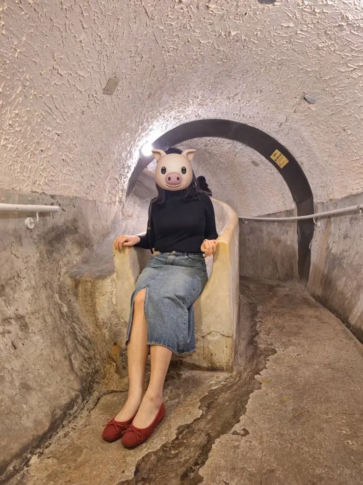 與溜滑梯合照過乾癮XD