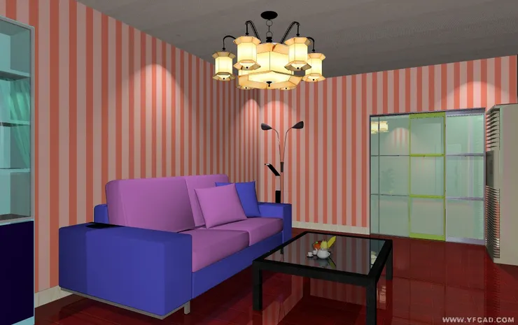 這客廳的顏色很是鮮艷，我會挺喜歡，但未必每個人都能接受。