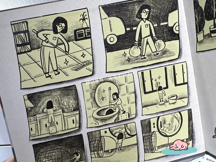 蝴蝶頁裡看到媽媽身兼數職的忙碌