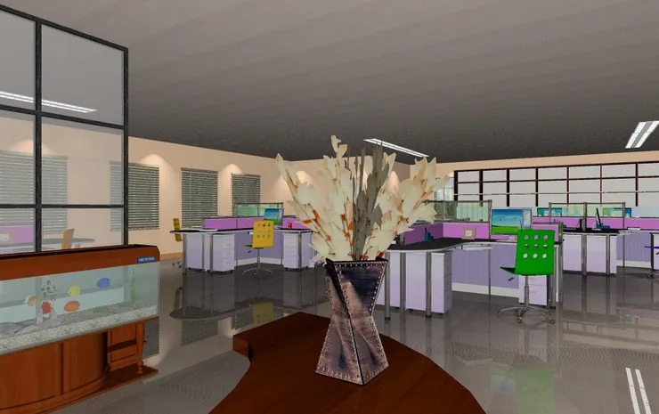 接待處常常都有一瓶花。