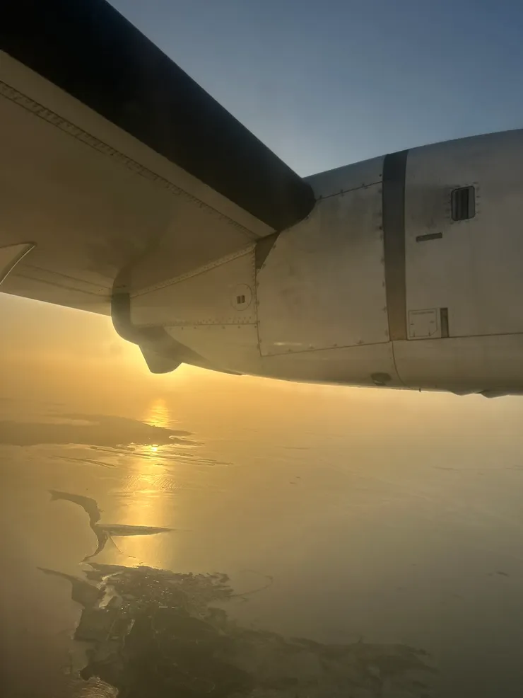 機上的夕陽，澎湖，我們下次見。