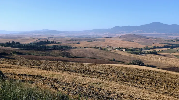 由農莊眺望Val d'Orcia。