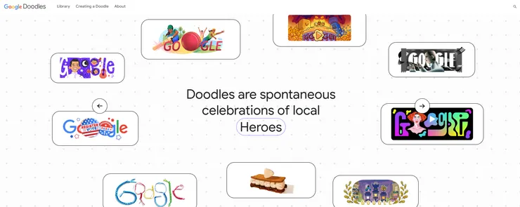 google doodle的總覽網頁