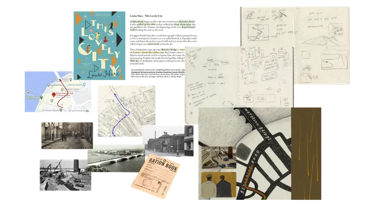 此為霈欣為入圍 RSL Ondaatje Prize 的作品製作動畫的過程