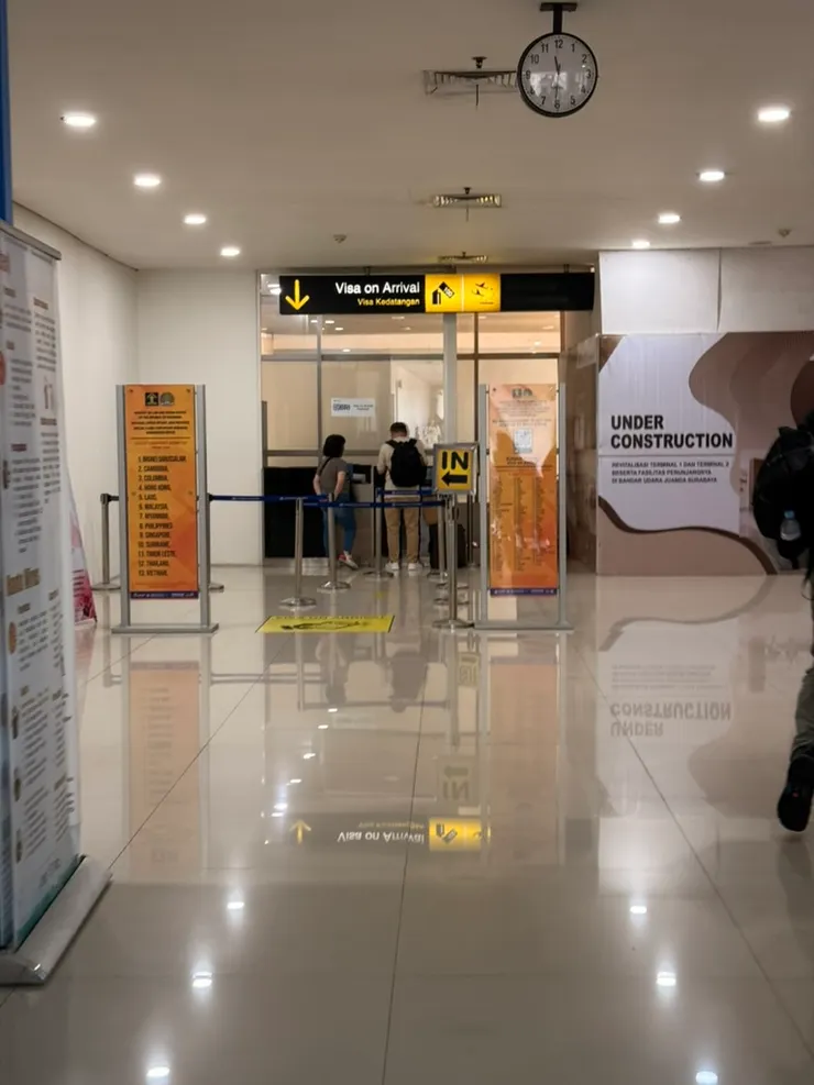 機場內落地簽櫃檯