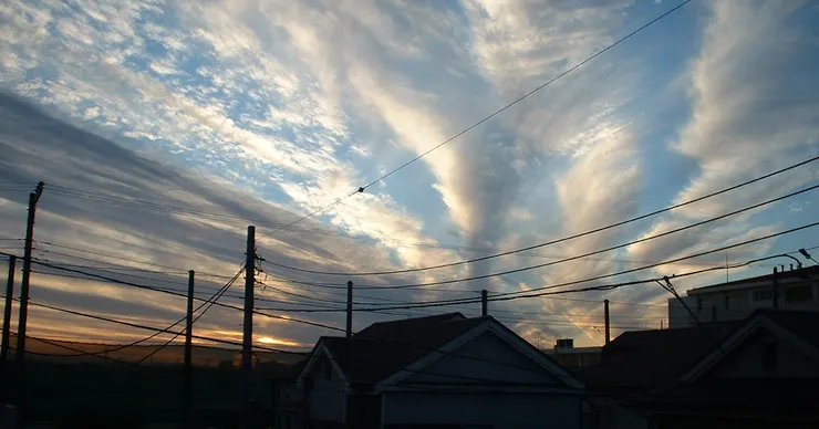 以前在日本留學時，下午3:25宿舍外的夕陽