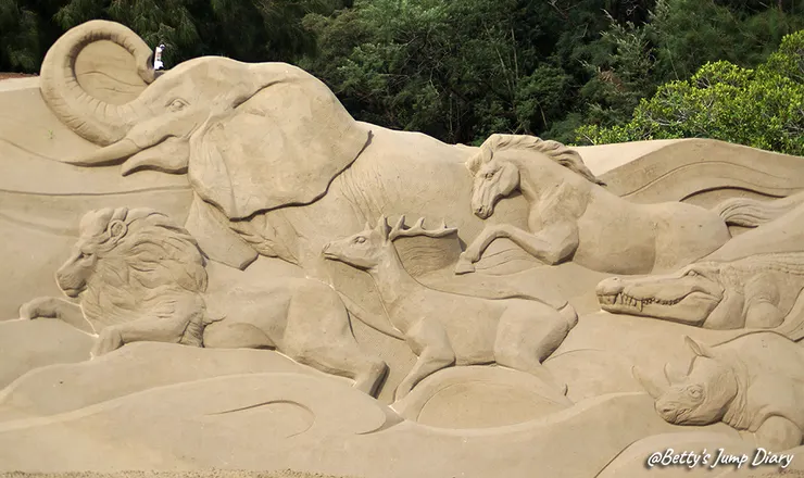 ▲2025苗栗「通霄沙雕藝術節」逍遙沙城/圖片來源：Betty's Jump Diary