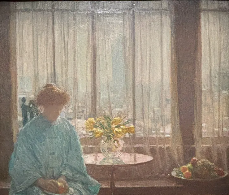 <早餐室，冬日清晨，紐約> 查爾德·哈薩姆 攝於《印象派—從莫內到美國：光、跨越海洋》展覽 富邦美術館  