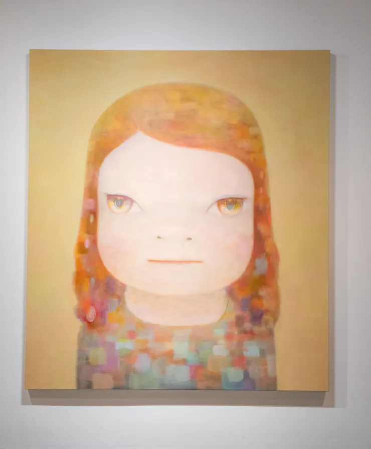 奈良美智描繪台灣的畫作《朦朧潮濕的一天》