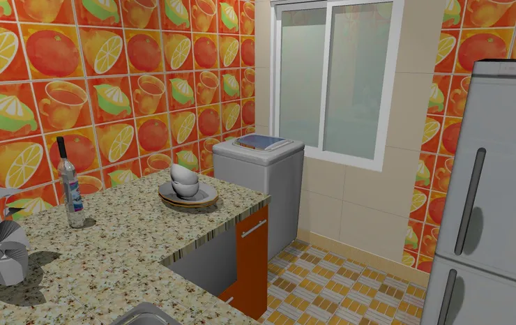 洗好便可以打開窗晾在外面。這裏也剛好可以站人,不會礙著雪櫃。